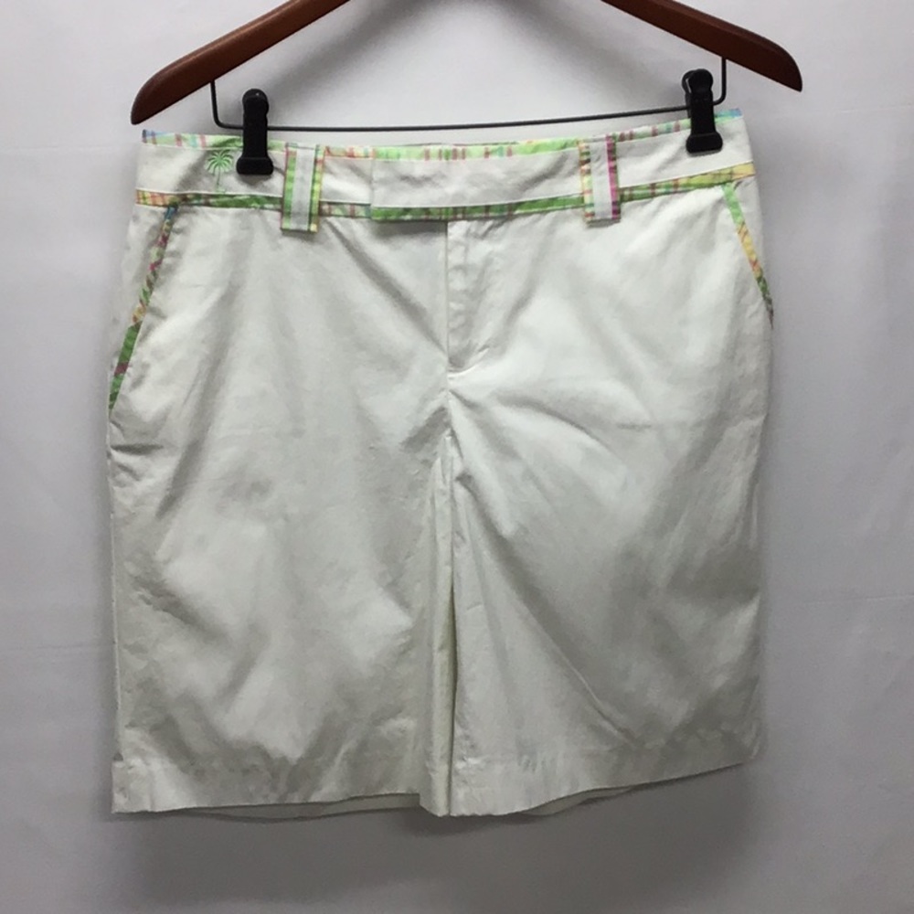 Lilly Pulitzer "Palm Beach Fit" white shorts